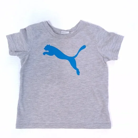 Puma Toddler Boy 3-Piece Active Set | Size 24M & 3T | Grey, Blue, Orange - Picture 2 of 8